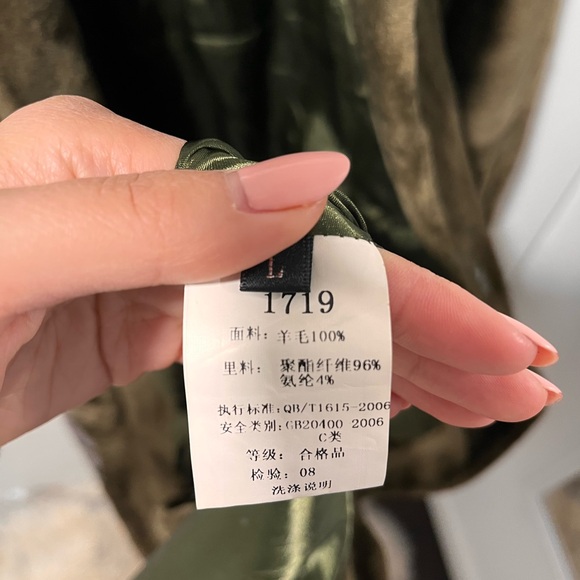 Lamb Fur Hunter Green Women’s Coat - Picture 7 of 9